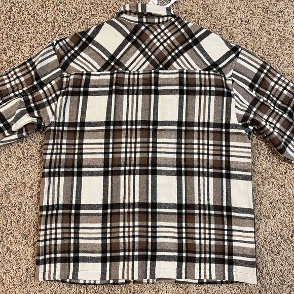 HFX Women’s Relaxed Fit Oversized Long Sleeve Shirt Jacket Brown, Size S (New) - Picture 12 of 14